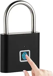 Fingerprint Lock-Generic-Biometric-Fingerprint Padlock – Keyless Biometric Gate Locks for Outdoor Fence Storage Gym- Combination Lock USB Rechargeable Black Fingerprint Lock-Generic-Biometric-Fingerprint Padlock - Keyless Biometric Gate Locks for Outdoor Fence Storage Gym- Combination Lock USB Rechargeable Black