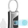 Fingerprint Lock-prezlock-Biometric-Fingerprint Padlock with Key Backup- 2keys 5
