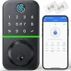 Fingerprint Lock-KUCACCI-Keypad-Keypad Smart Door Lock with Handle: Kucacci Keyless Entry Door Lock – Digtal Door Lock with Keypad Code – Fingerprint Door Lever Lock Deadbolt Alternative – Electronic Smart Lock for Front Door 5